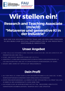 Towards entry "We are hiring! – PhD Position am Lehrstuhl für Industrielles Management"